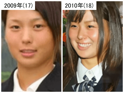 2009年（左）と2010年の森美穂