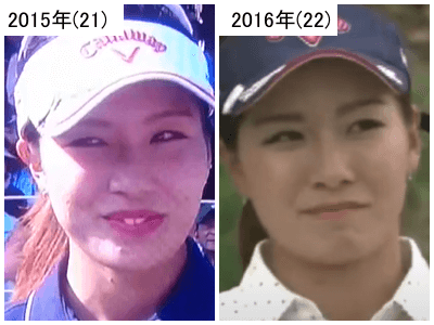 2015年（左）と2016年の藤田光里