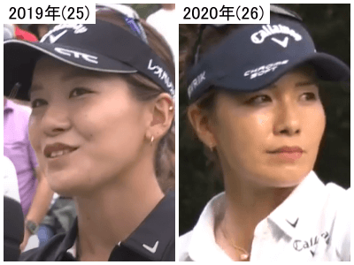 2019年（左）と2020年の藤田光里