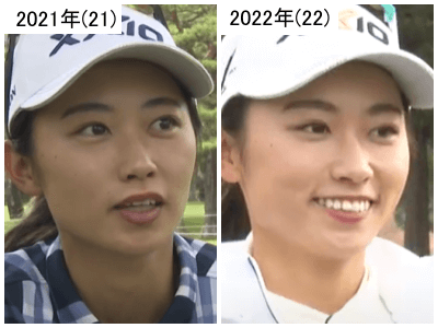 2021年（左）と2022年の安田祐香