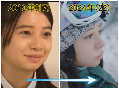 2019年と2024年の桜田ひより