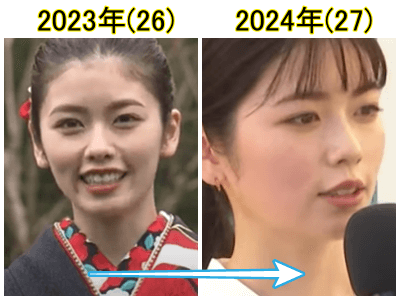 2023年と2024年の小芝風花