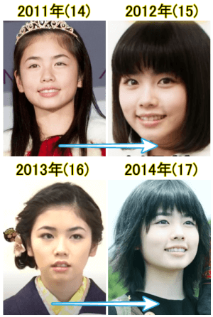 2011年から2014年の小芝風花