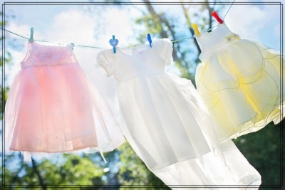 洗濯物が干してある様子