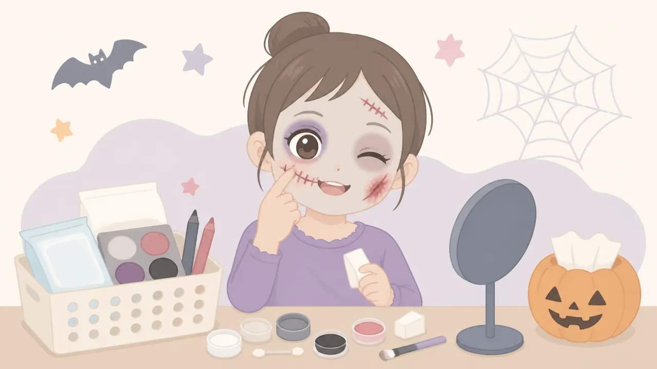 子供向けゾンビメイクを100均で簡単に楽しむ方法
