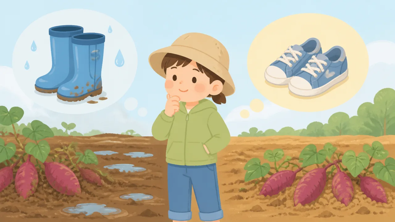子供の芋掘りにおすすめの服装は？季節別の選び方と便利な持ち物