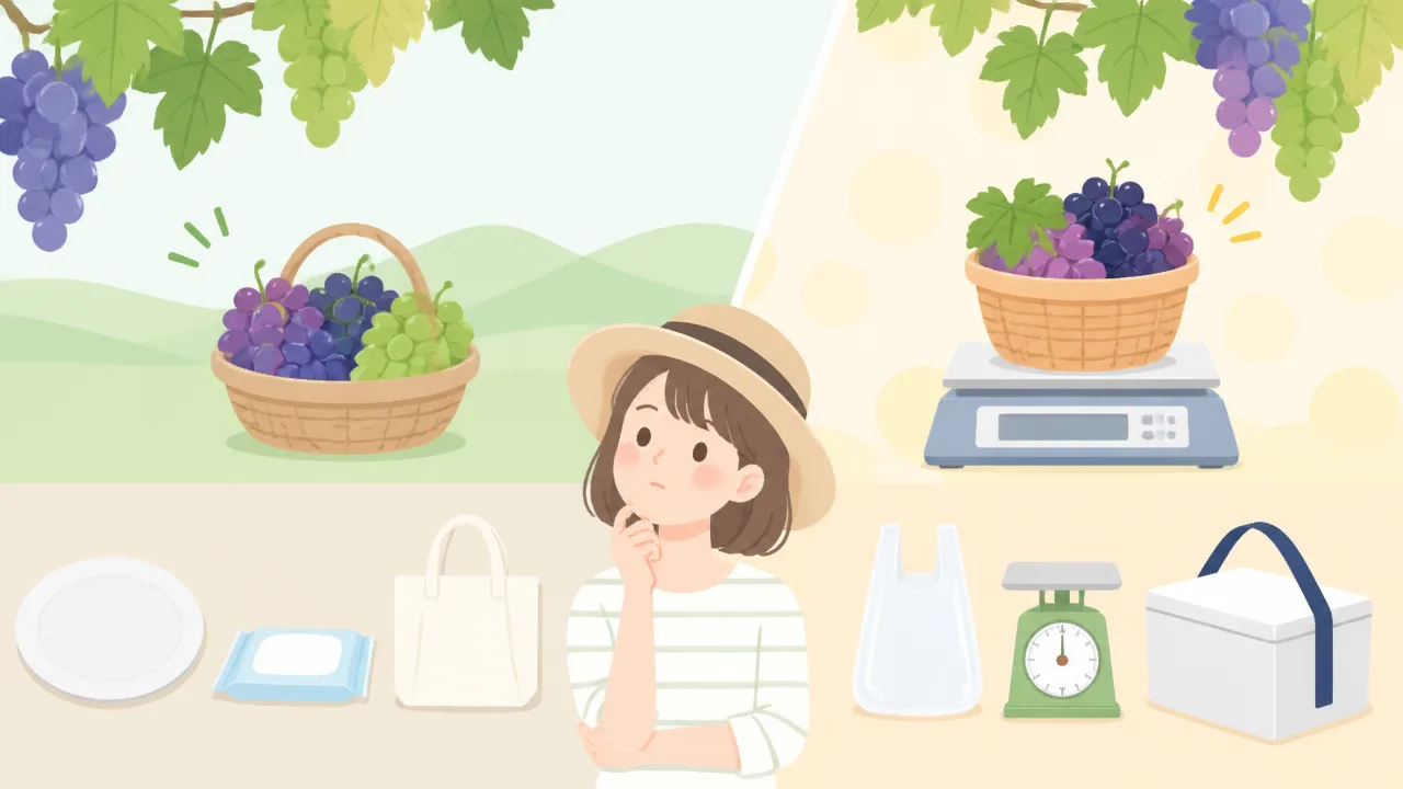 ぶどう狩りの持ち物リスト｜服装やあると便利なものも紹介